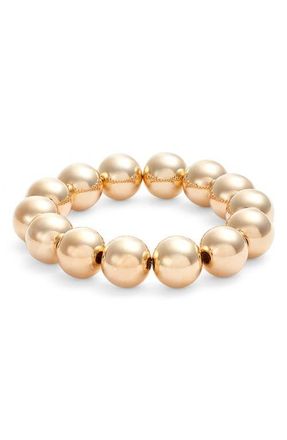 SHYMI Beaded Ball Stretch Bracelet in Gold at Nordstrom