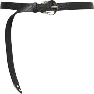 Orciani Hammered Leather Belt With Classic Buckle