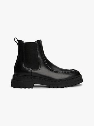 Tommy Hilfiger Leather Chunky Cleat Chelsea Boots