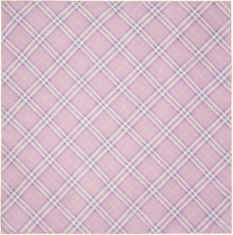 Burberry check scarf - unisex - Silk - OS - Pink