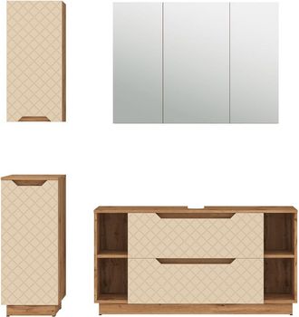 Vicco Conjunto De Muebles De Ba&ntilde;o Lotta, Cachemira, 4 Piezas, Vicco