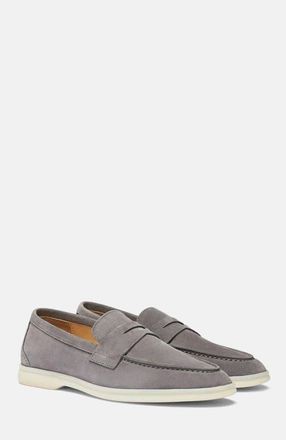 Scarosso Luciana Loafers in Grey - Suede at Nordstrom, Size 39.5