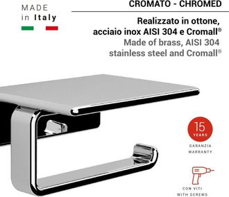 Gedy Gedy - A9251300000 Il Giglio Portarrollo Cromo - Ref: A9251300000