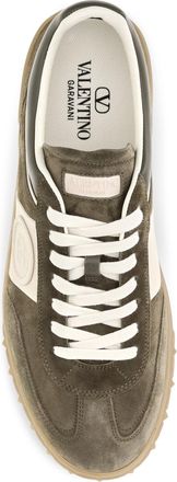 Valentino Garavani Mens Sneakers Upvillage Suede Nappa Calfskin Army Green-Army Green-Glace-Glace-Amber Trainers Green/army Green-glace/glace/amber