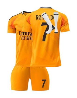 Generic Football Kit Kids,Adult 7 Soccer Jersey Girls Boys Football Strip Unisex Football Shirts Shorts Socks Set Fans Gift