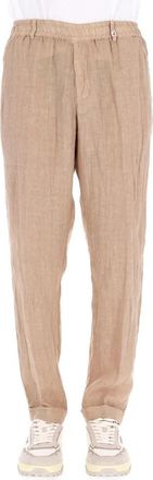 Myths Beige Linnen Broek Lichtgewicht Comfortabel Stijlvol - Heren - Straight fit broeken - Beige - 2XL - Linnen - Broeken