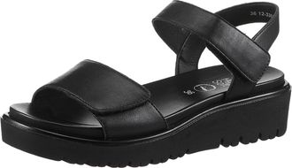 Ara Keilsandalette ARA BILBAO, Damen, Gr. 36, schwarz, Glattleder, unifarben, Schuhe Keilsandalette, Sommerschuh, Sandale, Keilabsatz, Klett, Weite G (wei