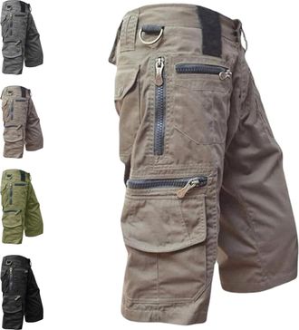 Generic KangooSport Mens Outdoor Shorts - Quick-Dry, Kangooo Sport Shorts, Multi-Pockets, for Men Travel (Brown,XL)