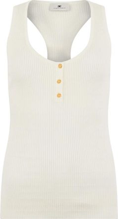Elisabetta Franchi Tops - Dames - Tops zonder mouwen - Wit - S - Tops