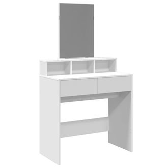 Berkfield Home Dressing Table with Mirror White 80x41x144.5 cm