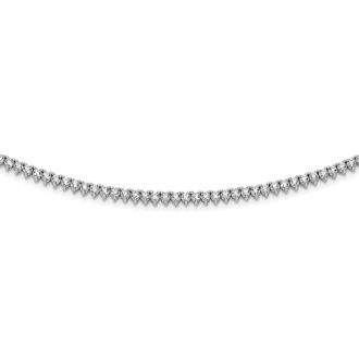 Diamond2Deal Sterling Silver CZ Riviera Pendant Necklace 18