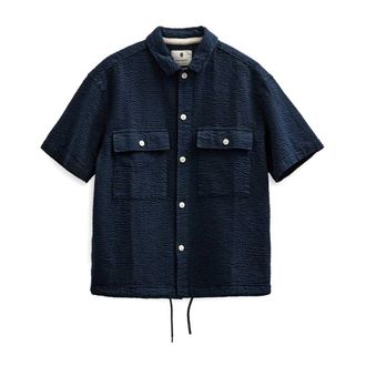 Anerkjendt Casual Overhemden - Heren - Korte mouwen Overhemden - Blauw - M - Katoen - Overhemden