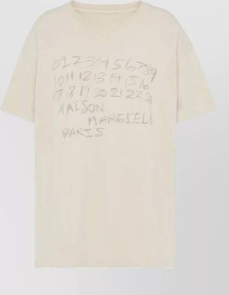 Maison Margiela number print graphic relaxed fit t shirt
