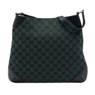 Gucci Pre-owned Vintage Schoudertas - Dames - Pre-owned - Groen - Maat: ONE Size Leer
