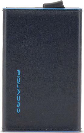 Piquadro sliding-system leather cardholder - men - Leather - One Size - Blue
