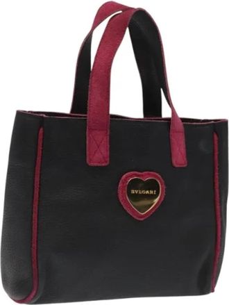 Bulgari Tweedehands leren handtassen - Dames - Vintage Shopper - Zwart - ONE Size - Leer - Vintage