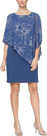 S.L. Fashions Chiffon Overlay Cocktail Dress in Wed at Nordstrom, Size 10