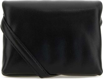 Marni Tassen, Dames, Zwart, ONE Size, Leer, Prisma Mini Pochette