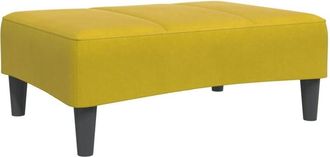 vidaXL Footstool Yellow 77x55x31 cm Velvet Vidaxl