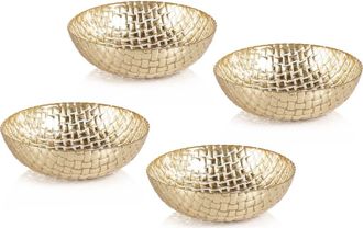 Zodax Braided Set of 4 Serving Bowls in Gold at Nordstrom Rack