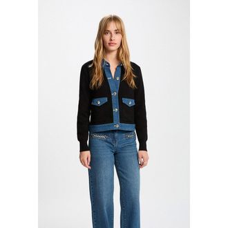 Morgan Vest met lange mouwen en knoopsluiting en overhemdkraag