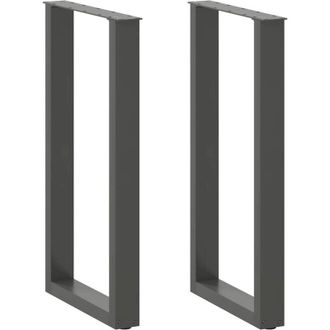 vidaXL Patas Para Mesa De Bar En Forma De U (2 Unidades), Antracita, 50 X (90-91) Cm, Acero Vidaxl