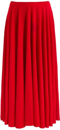 Norma Kamali Stretch-jersey Midi Skirt - Red - S (UK8-10 / S)