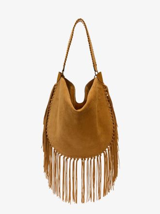 Isabel Marant Womens Shoulder Bag Oskan Suede Brown