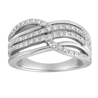 LuvMyJewelry Elaris Wave 0.25 Ct 10K Gold Diamond Ring