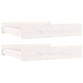 Berkfield Home Bed Drawers 2 pcs White Solid Wood Pine
