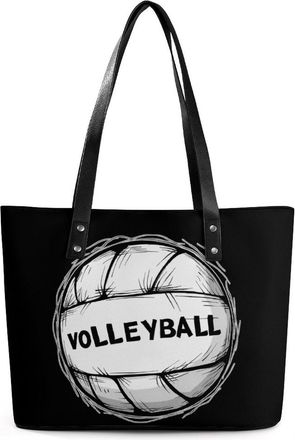 Generic Cute White Volleyball Tote Bags for Women Cute Shoulder Purses Handbags