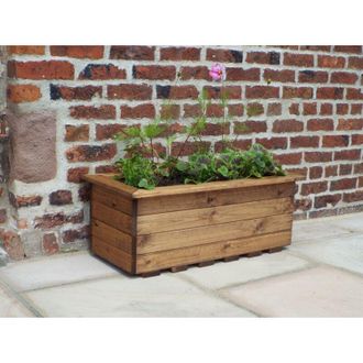 Charles Taylor Trading Charles Taylor Wooden Large Trough Planter Flower Shrub Tree Pot