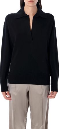 Tom Ford Womens Cashmere Polo Sweater - Black - Size Medium
