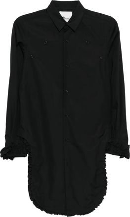 Comme Des Gar&ccedil;ons Camicia con ruches - Nero
