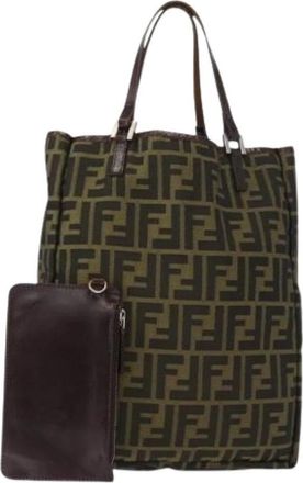 Fendi Pre-owned Canvas Tote Bag - Dames - Vintage Shopper - Bruin - ONE Size - Vintage