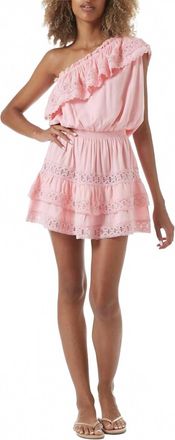 Melissa Odabash One Shoulder Debbie Skirt Dress In Blush