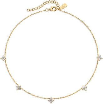 Electric Picks Bella Dainty Clover Necklace in Gold at Nordstrom