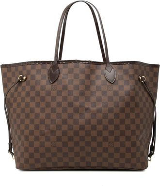 Louis Vuitton Brown Damier Canvas Pvc Leather Shoulder Bag Tote Bag (Pre-Owned)