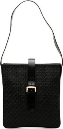 Loewe Pre-owned Shoulder Bags, female, Black, Size: ONE SIZE Pre-owned Canvas Shoulder Bag