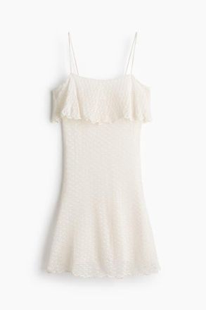 H&M Pointelle-knit Strappy Top in White at Nordstrom, Size Xx-Large