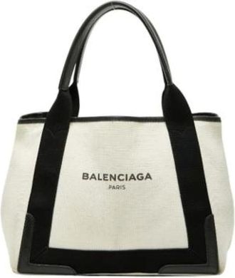 Balenciaga Pre-owned Tote Bags, female, White, Size: ONE SIZE Pre-owned Vintage Tote Bag