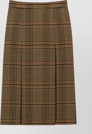 Saint Laurent checked pattern high-waisted pleated skirt
