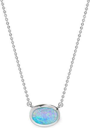 Melinda Maria Shes a Boss Lab Created Opal Pendant Necklace in Silver-Blue Opal at Nordstrom