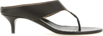 Magda Butrym Brown Leather Stiletto Heel Womens Sandals