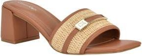 Calvin Klein Paloma Slide Sandal in Natural/Cognac at Nordstrom Rack, Size 6.5