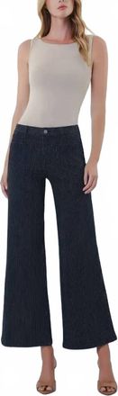 Flying Monkey Striped Crop Wide Leg Pant In Black
