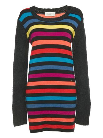 Sonia Rykiel Pre-Owned striped wool top - Black