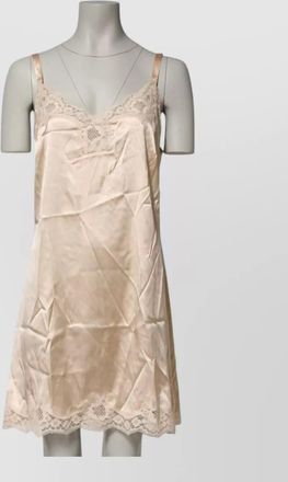 Dolce & Gabbana silk lace trim mini dress
