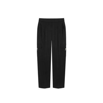 Luisa Cerano Dames, Broeken, Zwart, Maat: 2XL Leer