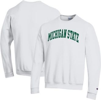 Champion Mens Champion White Michigan State Spartans Basic Arch Fleece Pullover Sweatshirt at Nordstrom, Size Xx-Large